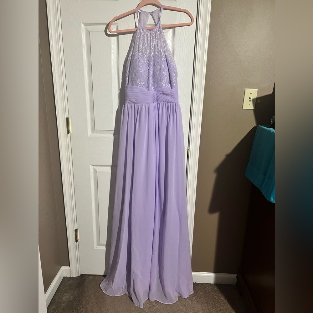 Lavender Bridesmaid or formal gown. Size 14 halter top